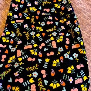 Floral mushroom heart LuLaRoe leggings